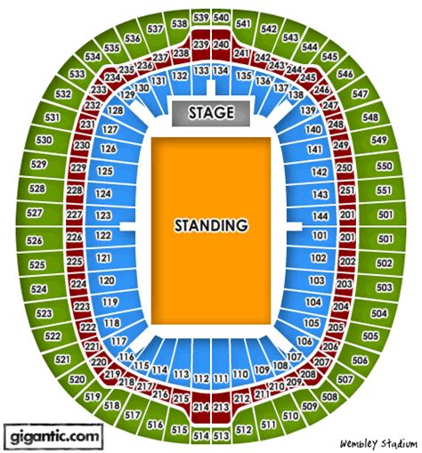 Wembley Stadium Seating Plan Map