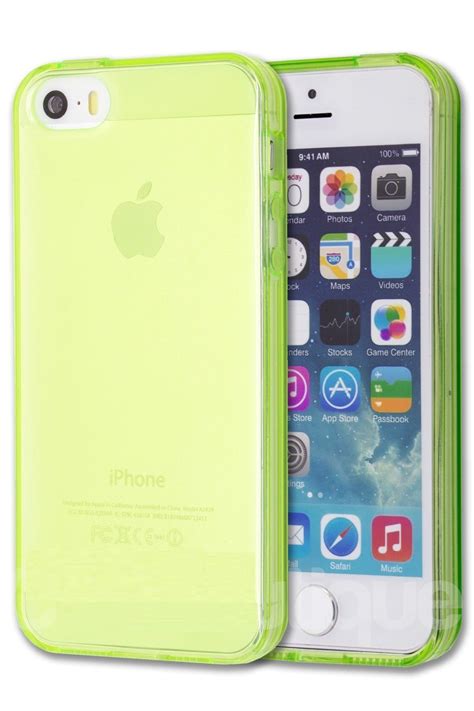 Iphone 5 Back Case Cover Safety Skin Slim Silicone Rubber Gel Tpu Soft