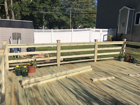 Deck railing is a guard rail to prevent people falling from decks, stairs and balconies of buildings. Horizontal deck railings | 1000 in 2020 | Deck, Horizontal ...