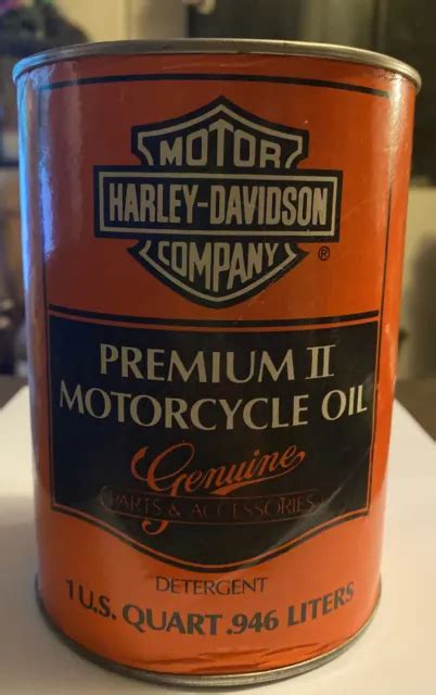 Vintage Harley Davidson Premium Empty Oil Can Quart Good Condition