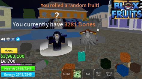 Getting Random Fruits Using Bones In Bloxfruits Youtube