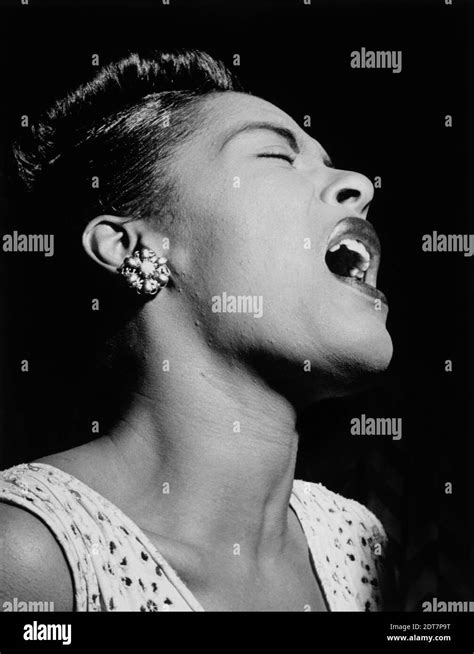 billie holiday head and shoulders portrait club downbeat 66 west 52nd street new york city
