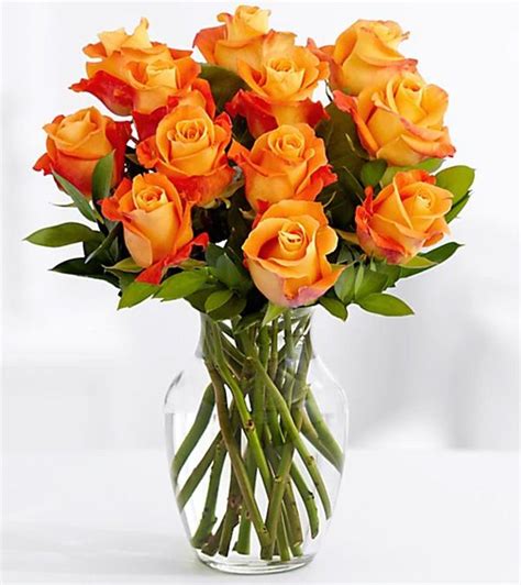 Orange Rose Bouquet In 2020 Orange Rose Bouquet Orange Roses Rose