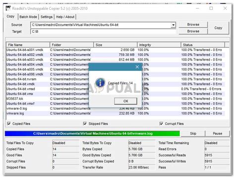 Impossibile Leggere Dal File Sorgente O Dal Disco