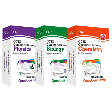 Gcse Aqa Cgp Combined Science Revision Flashcard All 3 Question Cards