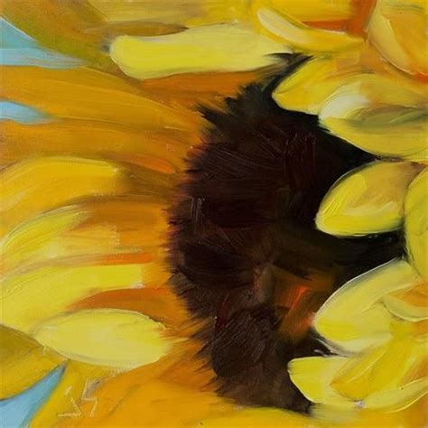 Daily Paintworks Sunflower In Winter By Johnna Schelling Art