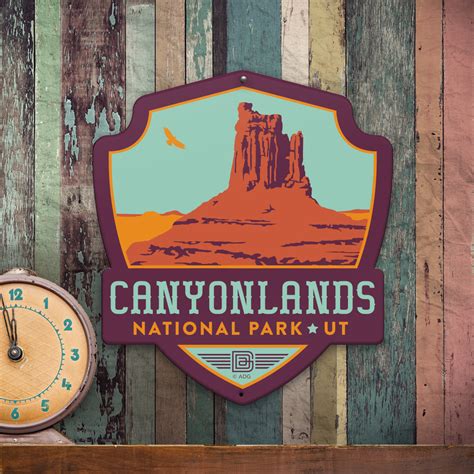 Metal Emblem Sign Np Canyonlands National Park