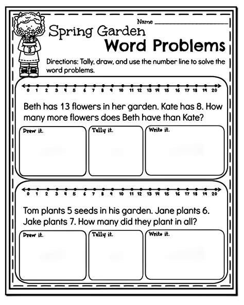 10 Amazing 1st Grade Math Word Problems Worksheets Samples
