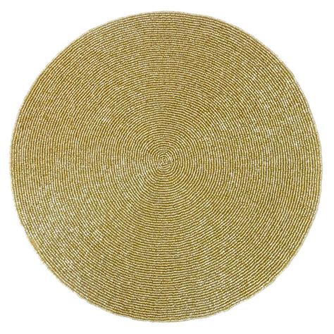 Gold Beaded Round Placemat 15 At Home