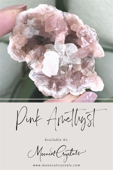 Pink Amethyst Mooncat Crystals