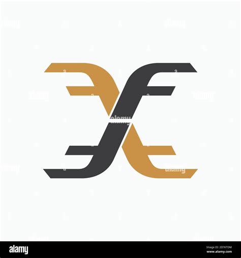 Plantilla De Diseño Vectorial Con El Logotipo De Fx O El Logotipo De Xf