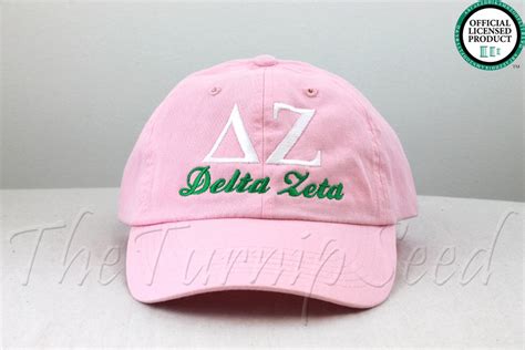 Delta Zeta Sorority Baseball Cap Custom Color Hat And Etsy