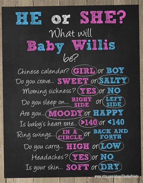 Old Wives Tales Gender Reveal Party Games Gender Reveal Baby Shower