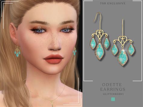 The Sims Resource Odette Earrings