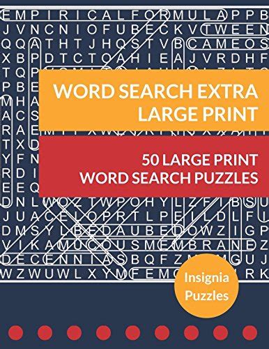 Word Search Extra Large Print One Puzzle Per Page By
