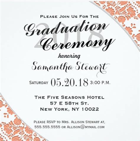 Graduation day is an important event in a person's life. 76+ Sample Invitation Cards - Word, PSD, AI, InDesign ...