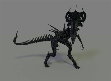 Queen Xenomorph 3d Model Animated Rigged Cgtrader
