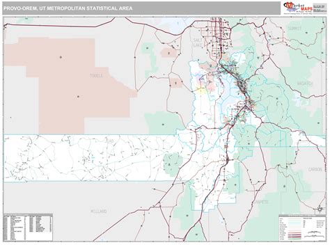Orem Utah Wall Map Premium Style By Marketmaps Mapsales Gambaran