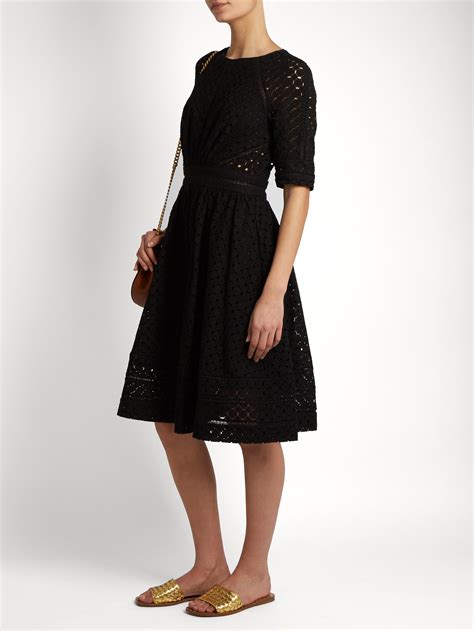 Lyst - Zimmermann Roza Embroidered Cotton And Silk-blend Dress in Black