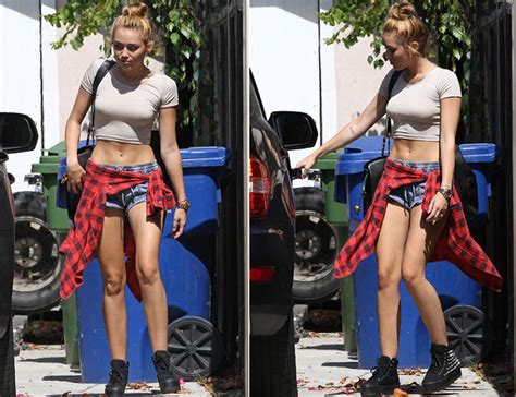 Miley Cyrus Gets Cheeky Wearing Short Shorts Two Days In A Row New