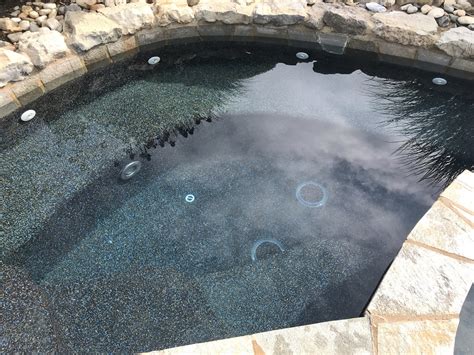 The industry standard has always been to use larger and smaller pebbles separately. Pebble Finishes - Pool And Spa Service Monmouth ...
