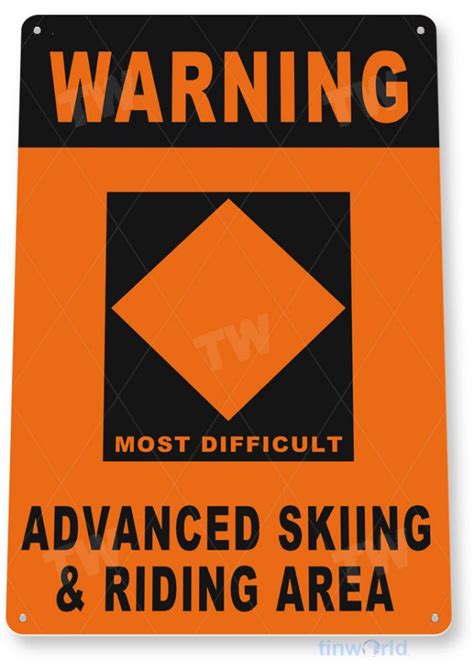 Advanced Ski Sign C238 Tinworld Ski And Surf Signs