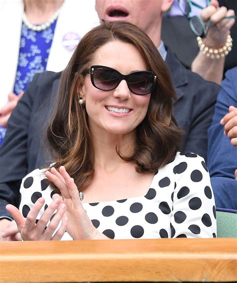 Kate Middleton Looks Perfect In Polka Dots At Wimbledon Chats With
