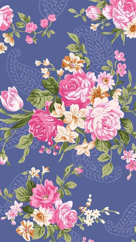50 Vintage Floral Iphone Wallpaper Wallpapersafari