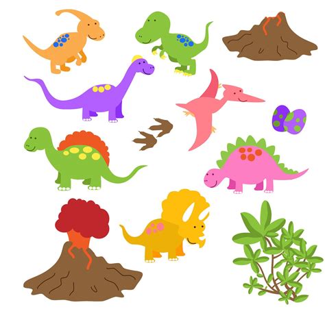 Dinosaur Clipart, Dinosaur Clip Art, Great for a Dinosaur Invitation, Dinosaur Birthday or ...