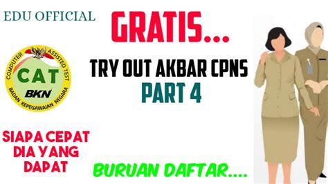 Try Out Akbar Cpns Part Gratis Youtube