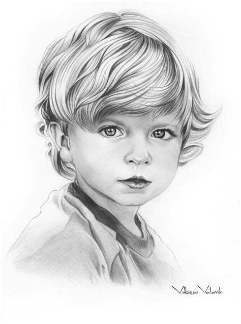 Custom Baby Portrait 6x8 Pencil Drawing From Photo Sketch