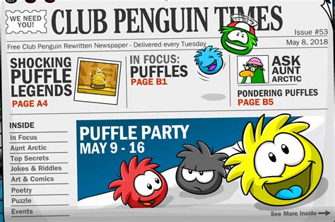 An informative blog for club penguin rewritten. CP Rewritten Times - Issue #53: Medieval Party & Puffles ...