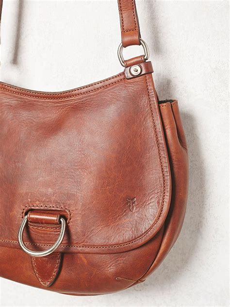 Lyst Free People Frye Womens Amy Leather Saddle Bag In Brown