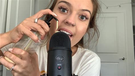 Asmr Putting Lotion On My Mic Licking Mic Tingles Mouth Sounds Youtube