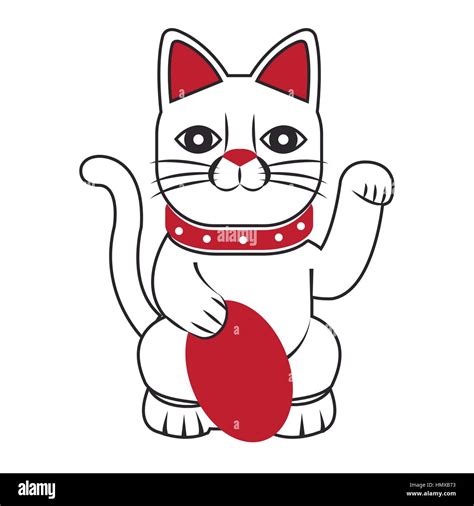 Japanese Lucky Cat Decorative Symbol Stock Vector Image And Art Alamy