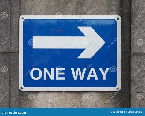 One Way Traffic Sign Stock Image Image Of Signs Regulatory 121359853