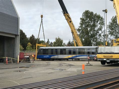Convoy Of Trucks Carrying First New Skytrain Cars Arrives In Vancouver