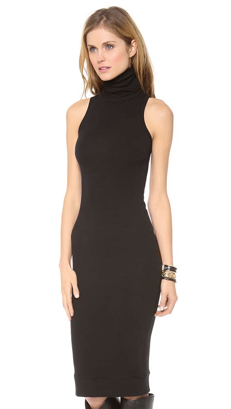Ardene has you covered on colder days with mock neck tops and turtle neck sweaters. Rachel pally Sleeveless Turtleneck Dress - Black in Black ...