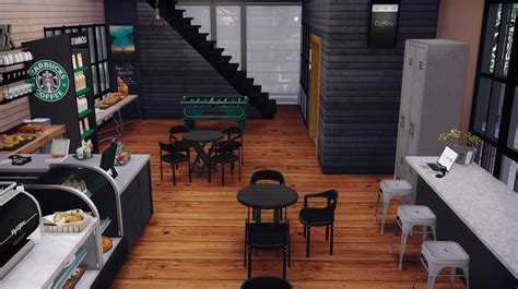 My Sims 4 Blog Starbucks Coffee Shop Lot And Objects By Dreamteamsims