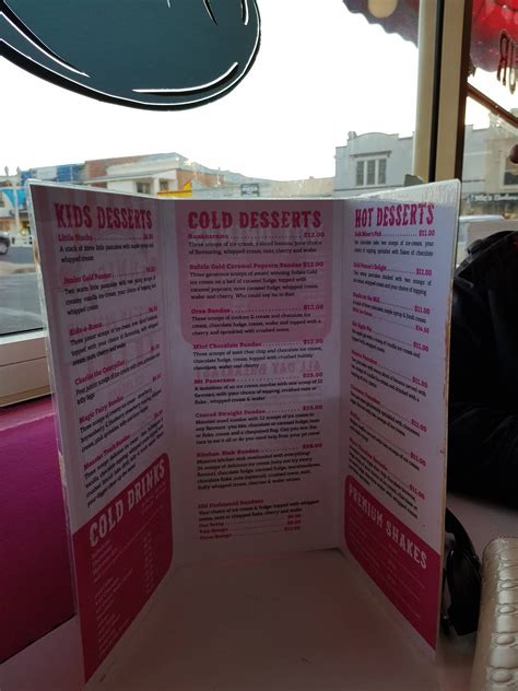 Menu At Annies Old Fashioned Ice Cream Parlour Restaurant Bathurst