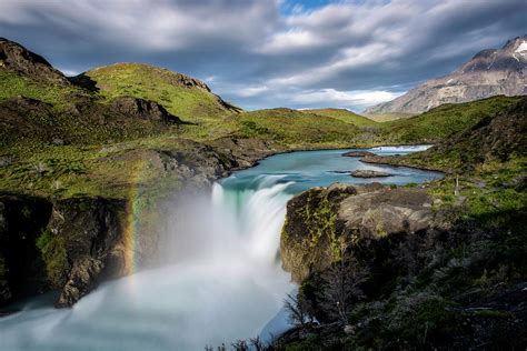 Scenery Of Waterfall Patagonia Photograph By Austin Trigg Pixels