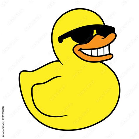 Cool Duck 3d Sunglasses Thumbs Up Cartoon Bumper Sticker Vinyl Decal