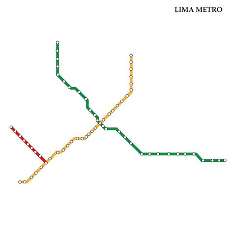 Mapa Del Metro De Lima Vector Premium