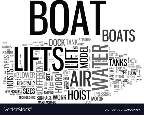 A Look At How Boat Lifts Work And Different Vector Image
