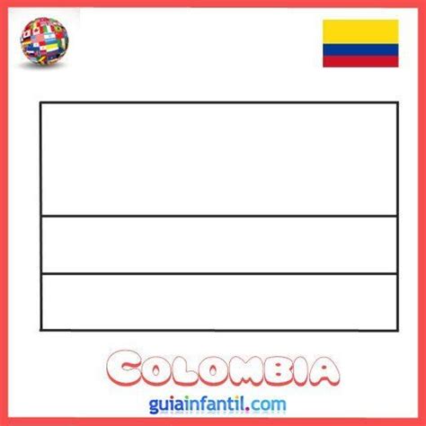 Bandera De Colombia Para Imprimir Y Pintar Dibujos De Banderas