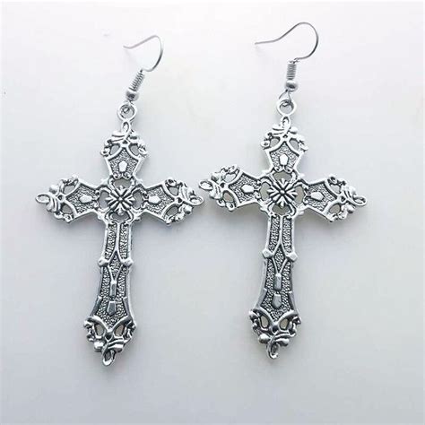 Edgy Jewelry Cross Jewelry Cross Earrings Dream Jewelry Jewelry