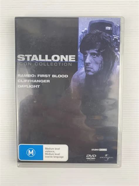 Stallone Collection Rambo Cliffhanger Daylight Dvd R4 Cult Mint Disc