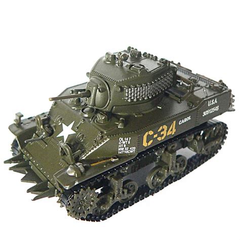 Die Cast 172 Scale Military Tank Models M5a1 Stuatnormandy 1944