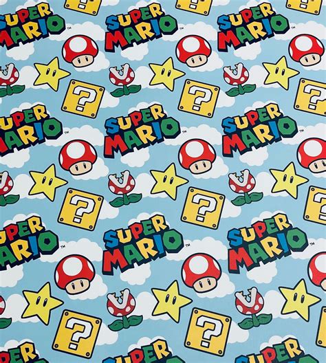 Super Mario Wrapping Paper Sheets Set Of 3 Sheets Birthday Etsy