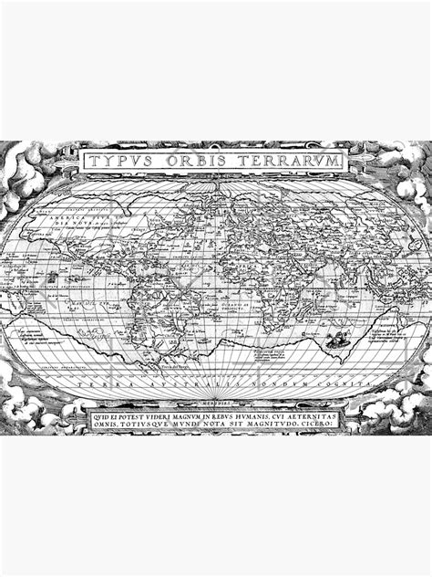 Vintage World Map Black And White Poster By Ind3finite Redbubble